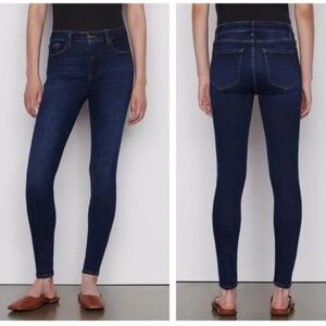 Frame Le High Skinny Dark Wash Jeans